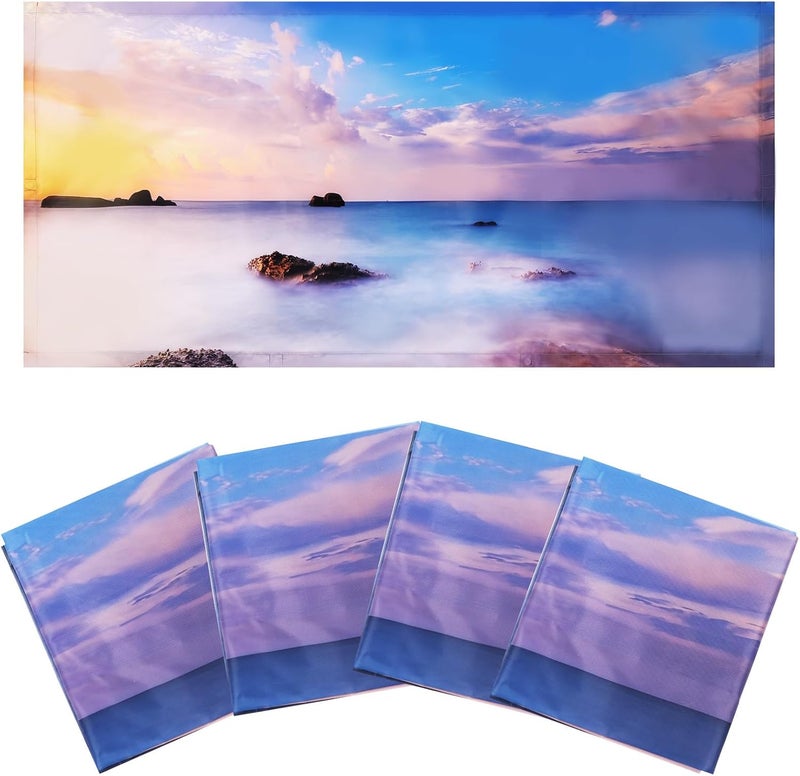 Torixqi 4 Pcs Fluorescent Light Covers - Light Covers for Ceiling Lights Classroom, Magnetic Light Filters for Office, Hospitals, Home 4 x 2 Feet (Sunset) - Image 1